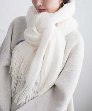 WEGO シャギーストール ホワイト