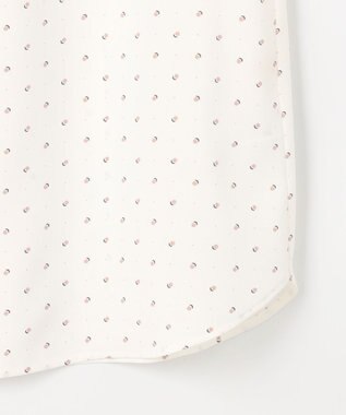 ANY SIS L 【洗える】バイカラーラッフルボウ ブラウス アイボリーベース