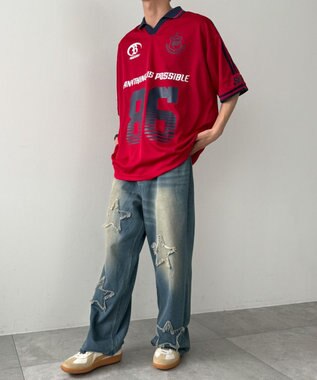 WEGO ナンバリングサッカーT（SS） レッド