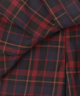 ANY KIDS チェック柄 プリーツ キュロット 赤系チェック