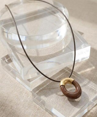 自由区 【長さ調節可・ワンポイントアイテム】アクリルメタルコンビ ネックレス