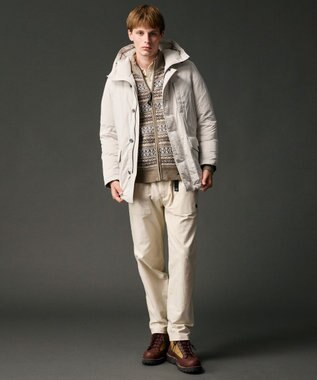 JOSEPH ABBOUD MOUNTAIN 【軽量/ソフト】ラム×モールジャカード ニットブルゾン アイボリー系7