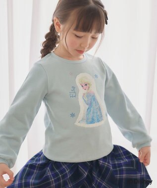 ANY KIDS 【Disney（ディズニー）】FROZEN / ミラクルスパンコール トレーナー サックスブルー<エルサ>