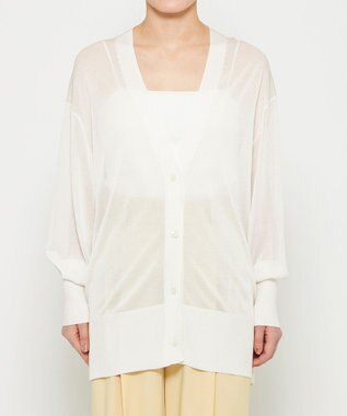 uncrave ラスターシアーニット ロングカーディガン オフ