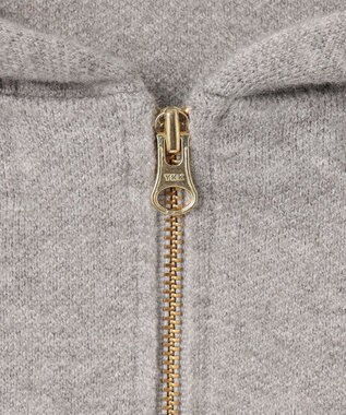 ANY L ハーフジップニットフーディー ライトグレー