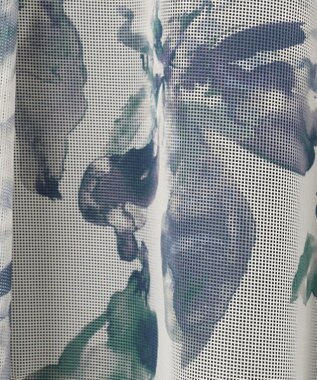 ANY SIS L 【洗える】メッシュフラワープリント スカート ネイビー系