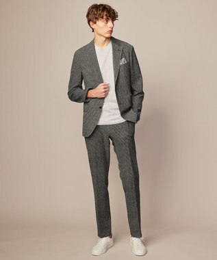 JOSEPH ABBOUD 【ウエストも伸びる/驚きの多機能性】ドライサッカー パンツ ネイビー系3