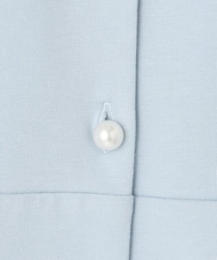 組曲 【洗える】ブラウスライクジャージーノースリーブ カットソー サックスブルー系