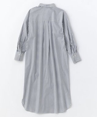 UNFILO イージーケア シャツワンピース ネイビーストライプ