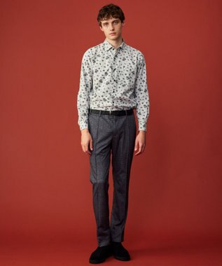 JOSEPH ABBOUD 【柔らか】シャンブレーツイルピーチ シャツ ライトグレー系6