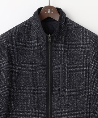 JOSEPH ABBOUD 【キング・洗える/リバーシブル/まるでニット】ツィーディーフリース ジャケット ネイビー系