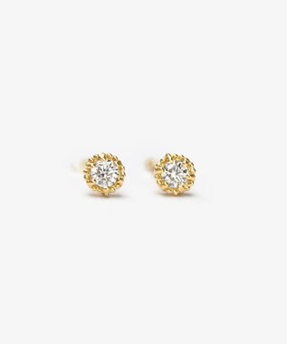 【WEB限定】FLORA K18 DIAMOND K18 PIERCED EARRINGS K18 ダイヤモンド ピアス, ゴールド系, F