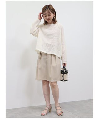 AMERICAN HOLIC タックハーフパンツ Beige
