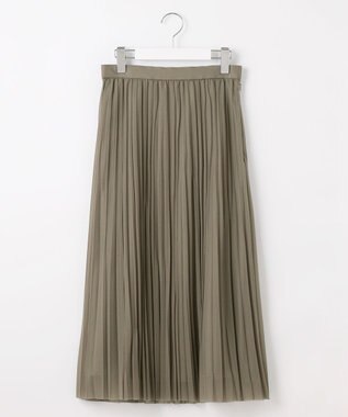 J.PRESS LADIES L 【洗える】オーガンジートリコット プリーツ スカート モカ系