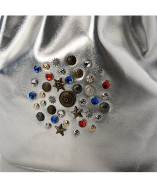 UNBILLION ペルケ perche / マルチスタッズ2wayドロストショルダー シルバー