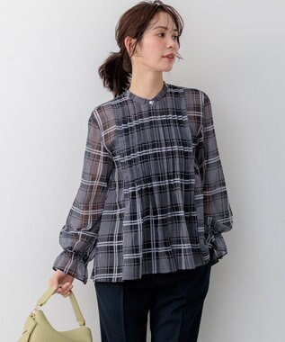 組曲 L エアリーボイルシアー ブラウス モノトーン系3