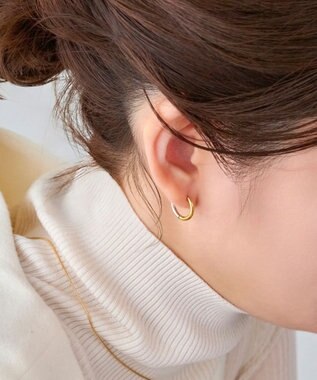 Phoebe 【金属アレルギー対応】ワンタッチメタルコンビピアス/サージカルステンレス マルチ1