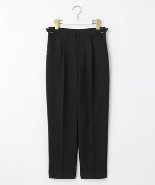 ANY SIS 【洗える】サイドバックルタックテーパード パンツ ブラック