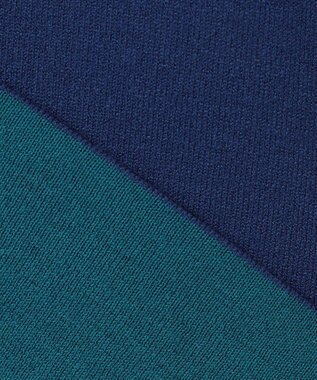 23区 L 【洗える】ダブルフェイスニット パーカー ブルー系