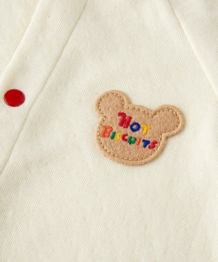 MIKI HOUSE HOT BISCUITS 【60-80cm】 接結天竺 カバーオール アイボリー