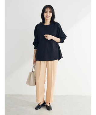 Green Parks つやサテンイージーパンツ Salmon Pink