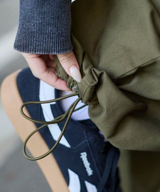 WEGO 【ウエストゴム/XSSMサイズ展開】ツイルイージーカーゴパンツ カーキ