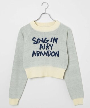 WEGO ジャガードショートニットプルオーバー ホワイトアイボリー