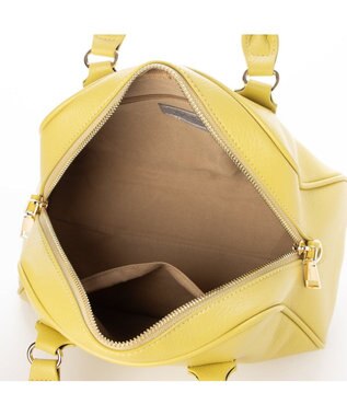 UNBILLION 【テレビ ドラマ着用アイテム】カシュカシュ cachecache / シボフェイクレザー2wayボストンバッグ イエロー