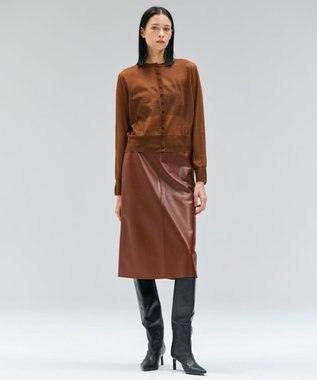 BEIGE， 【洗える・Oggi 10月号掲載】CADDO / シアーウールカーディガン Brown