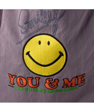 UNBILLION カシュカシュ cachecache / スマイル柄刺繍トートバッグ ラベンダー