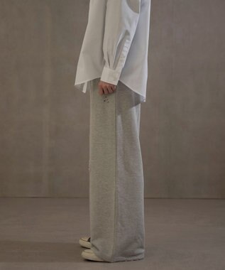 WEGO 【ウエストゴム】ダメージスウェットバギーパンツ 杢グレー