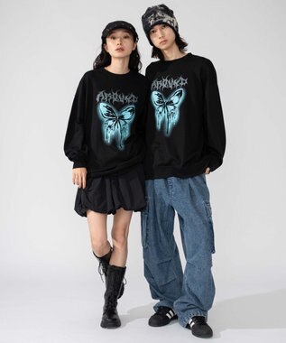 WEGO 【2025年秋冬新作/SMLXLサイズ展開/ユニセックス着用ITEM】アソートグラフィックプルオーバー 柄35