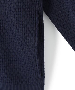 J.PRESS MEN 【High twist links】フルジップカーディガン ネイビー系