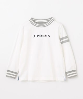 J.PRESS KIDS 【100-130cm】リブライン ロゴカットソー アイボリー系