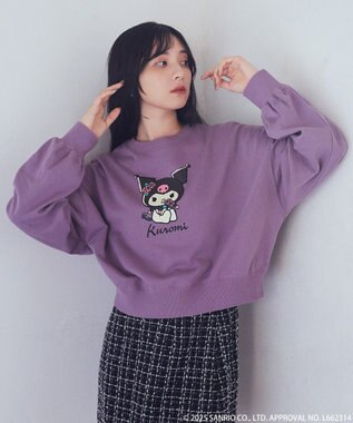 earth music&ecology マイメロディ＆クロミ／ｅａｒｔｈ　レトロアートスウェット Purple