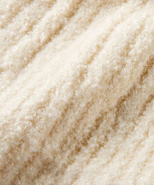 MIKI HOUSE HOT BISCUITS ぼん天付きケーブル編みモールニット帽子 白