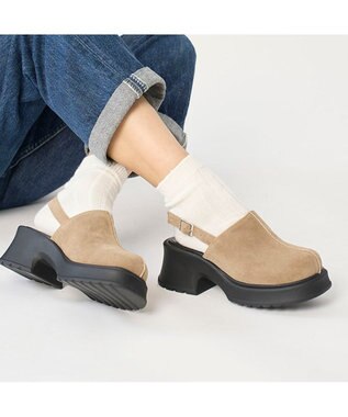 MODE ET JACOMO <noyau>センターライン厚底サボサンダル