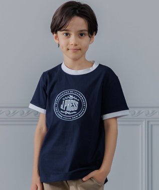 J.PRESS KIDS 【100-130cm】ビックロゴリンガー 半袖Ｔシャツ