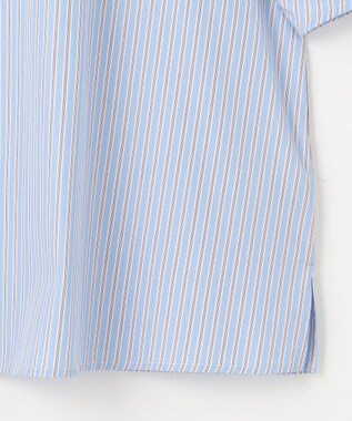 J.PRESS LADIES 【洗える】Betterコットンポリエステル ストライプ シャツカラーブラウス スカイブルー系1