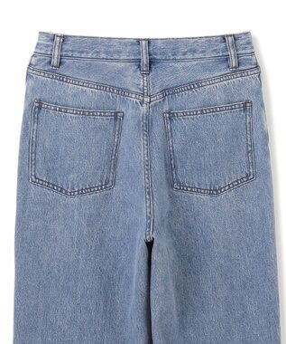 BEIGE， 【洗える・SPRiNG 3月号掲載】FICUS / デニムワイドストレートパンツ Light Indigo