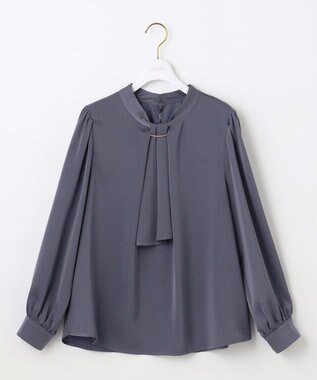 ANY SIS S 【洗える】4WAYボウタイ ブラウス ブルー系