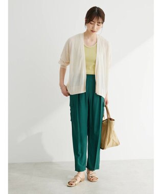 Green Parks 接触冷感ゆったりカーデ Off White