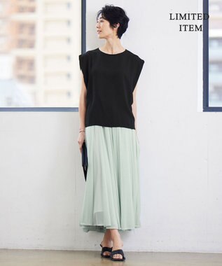 ICB 【WEB限定・洗える】SheerGloss スカート ライトセラドン系