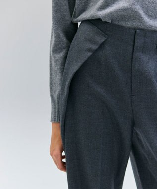 BEIGE， TERNES / 変形タックウールワイドパンツ Md.Gray