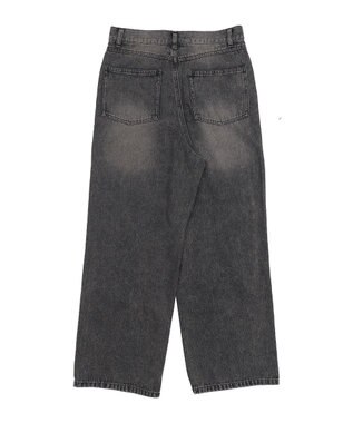 WEGO クロスモチーフオーバーダイバギーパンツ ブラック