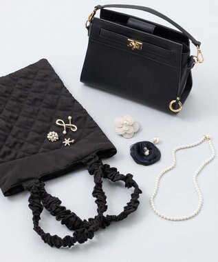 組曲 エアリーカメリアラペルピン ネイビー系