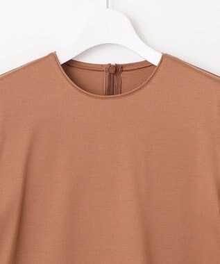 自由区 L 【洗える】ハイカウントパフスリーブ カットソー ブラウン系