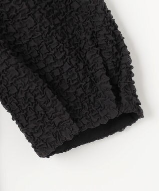 組曲 S シャーリングシフォン袖 トップス ブラック系