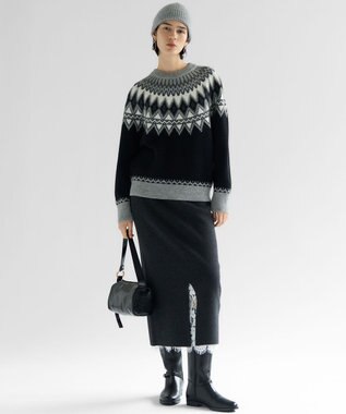 23区 ピュアカシミヤ ニット帽 ライトグレー系