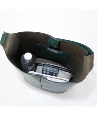 UNBILLION カシュカシュ cachecache / ビッグバックルバケツショルダー グリーン